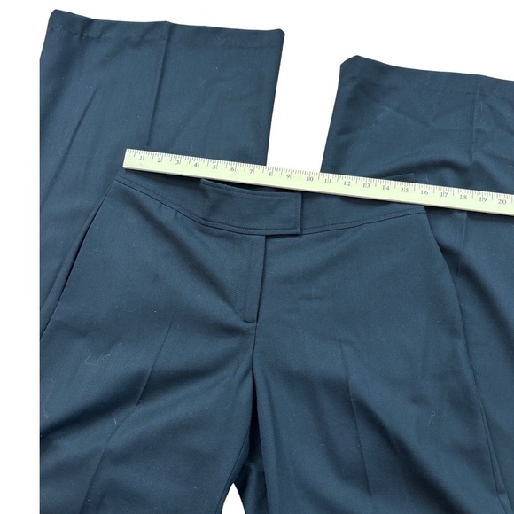 Carolina Herrera New York Black Virgin Wool Wide Leg Trousers Pants Italy 10 - Picture 5 of 8